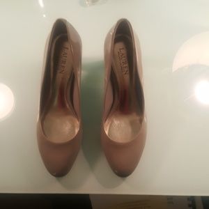 Grey Ralph Lauren Women's round toe Heels